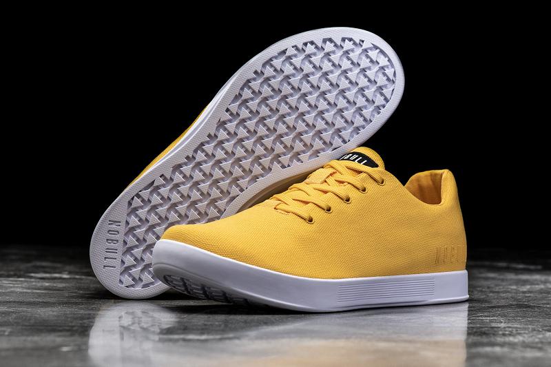 Yellow Nobull Canary Canvas Men's Trainers | CA N1403W